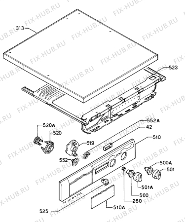 Взрыв-схема стиральной машины Zanussi FJ1206H - Схема узла Command panel 037